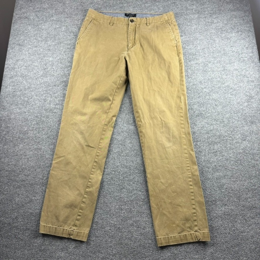 Banana Republic Aiden Fit Chino Pants Mens 35x33 Beige Khaki Straight Casual